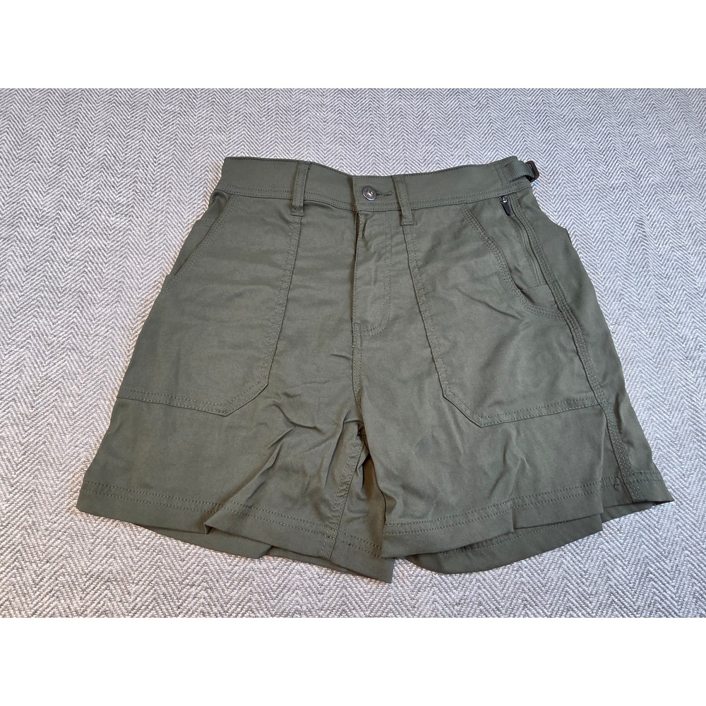 Prana Womens High Rise Standard Hiking Shorts Olive Green Size 4 2082311 - Picture 9 of 13